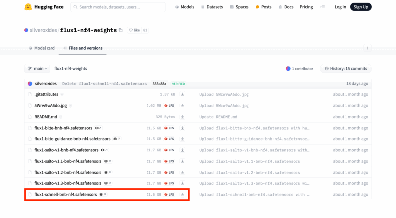 Stable Diffusion WebUI Forgeでの導入 flux1-schnell-bnb-nf4.safetensors