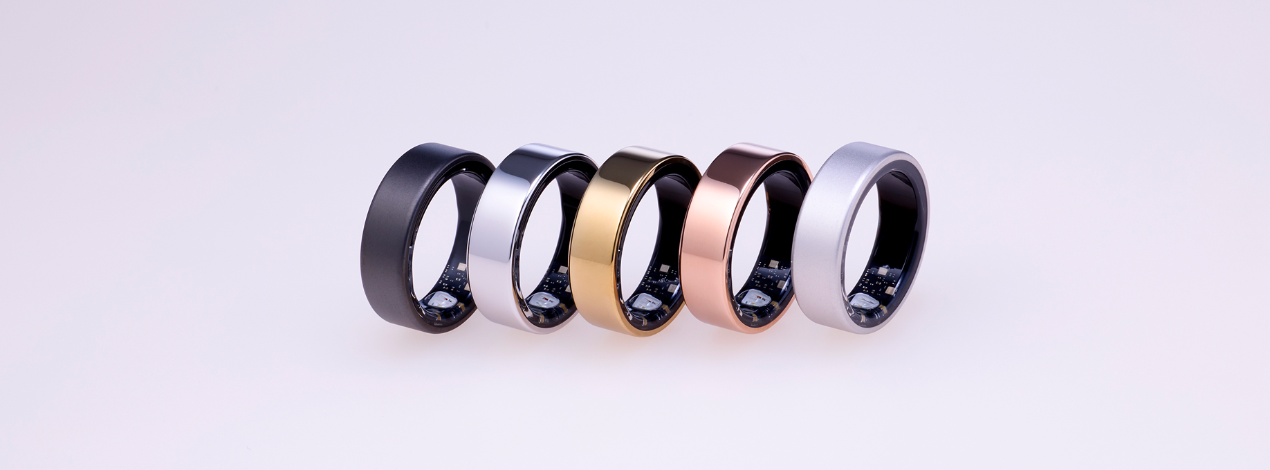 SOXAI RING 2のカラーバリエーション5色を並べた写真