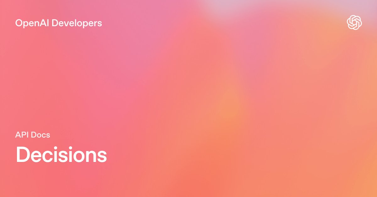 OpenAI、「Decisions API」を公開ベータで全開発者に提供 GPT-6 Lunaより最大10倍高速と説明