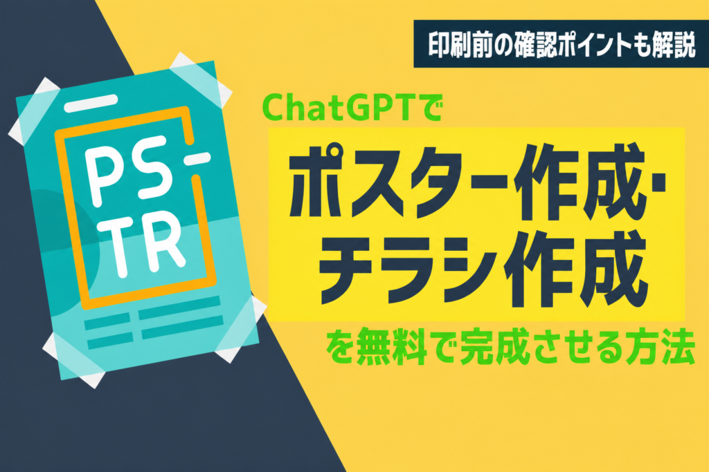 ChatGPTでポスター作成・チラシ作成を無料で完成させる方法